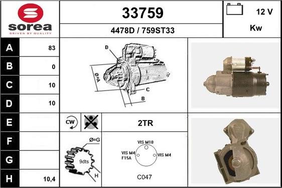 EAI 33759 - Démarreur cwaw.fr