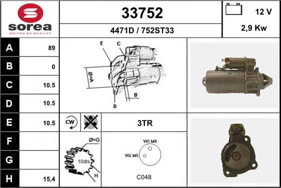 EAI 33752 - Démarreur cwaw.fr