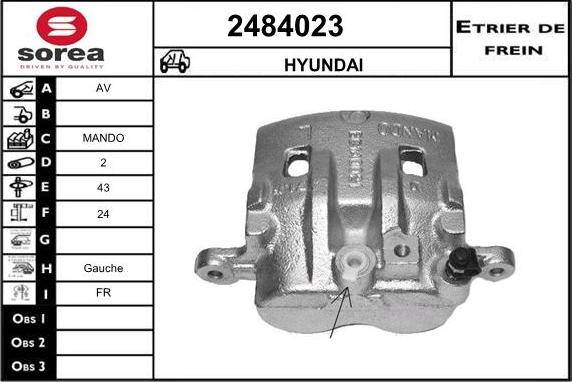 EAI 2484023 - Étrier de frein cwaw.fr