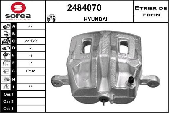 EAI 2484070 - Étrier de frein cwaw.fr