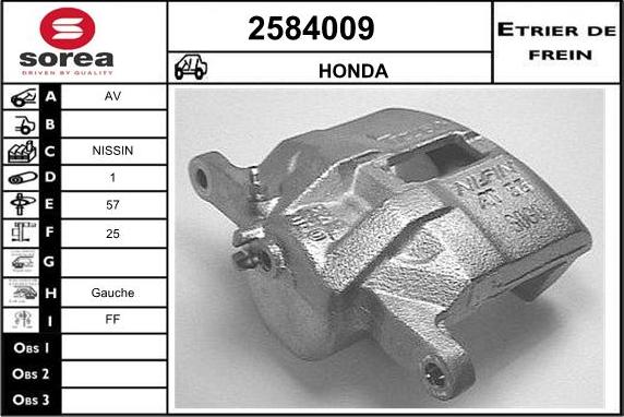 EAI 2584009 - Étrier de frein cwaw.fr