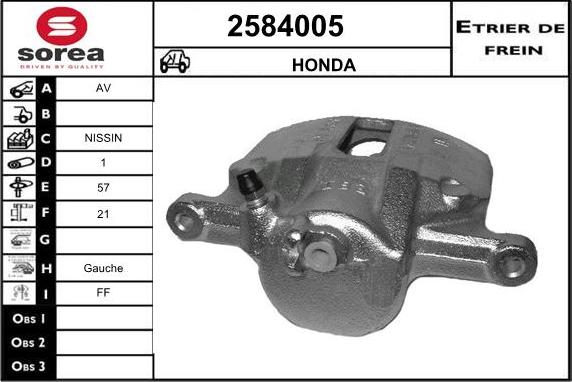 EAI 2584005 - Étrier de frein cwaw.fr