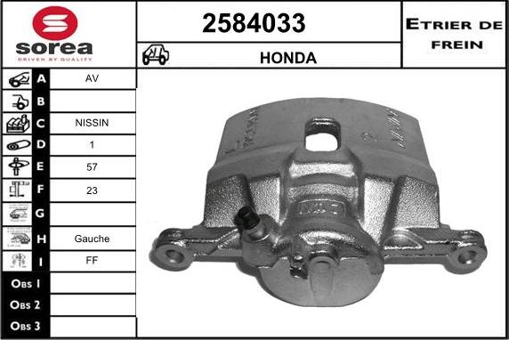 EAI 2584033 - Étrier de frein cwaw.fr