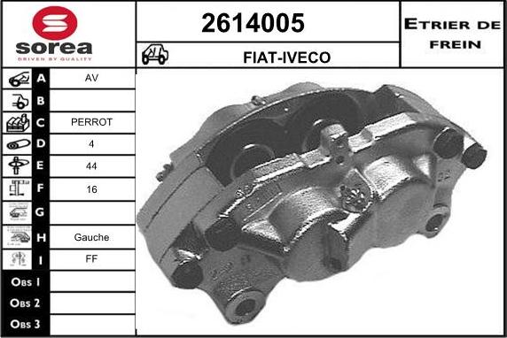 EAI 2614005 - Étrier de frein cwaw.fr