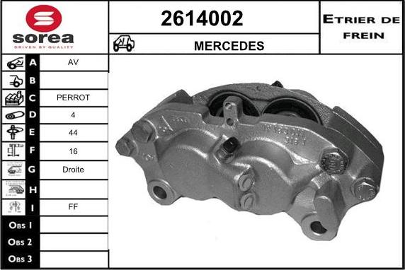 EAI 2614002 - Étrier de frein cwaw.fr