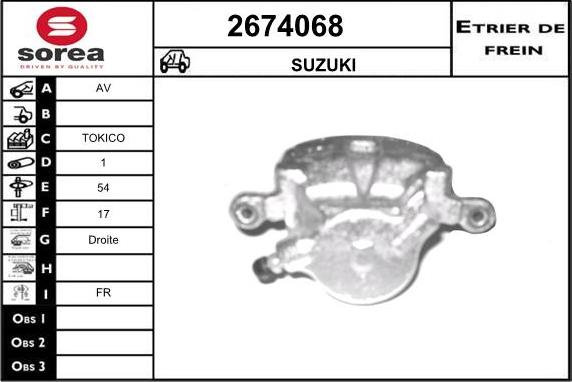 EAI 2674068 - Étrier de frein cwaw.fr