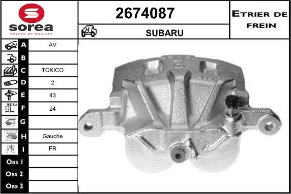 EAI 2674087 - Étrier de frein cwaw.fr