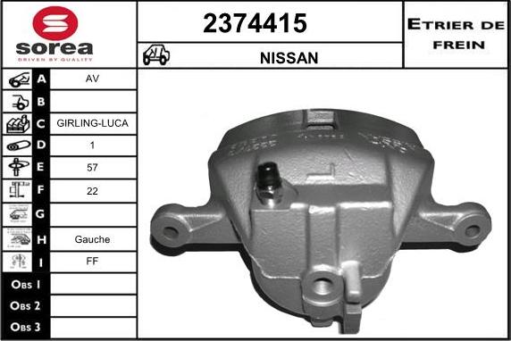 EAI 2374415 - Étrier de frein cwaw.fr