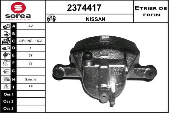 EAI 2374417 - Étrier de frein cwaw.fr