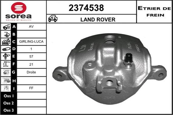 EAI 2374538 - Étrier de frein cwaw.fr