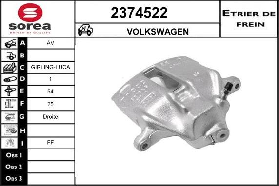 EAI 2374522 - Étrier de frein cwaw.fr