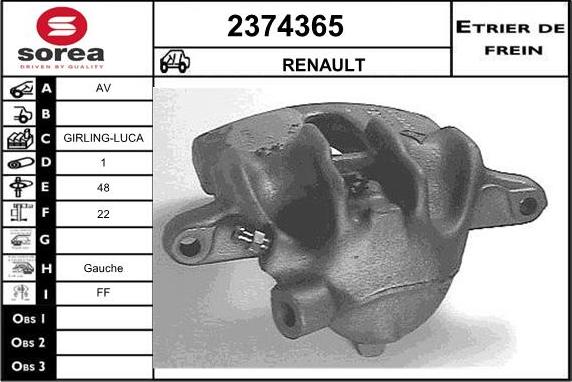 EAI 2374365 - Étrier de frein cwaw.fr