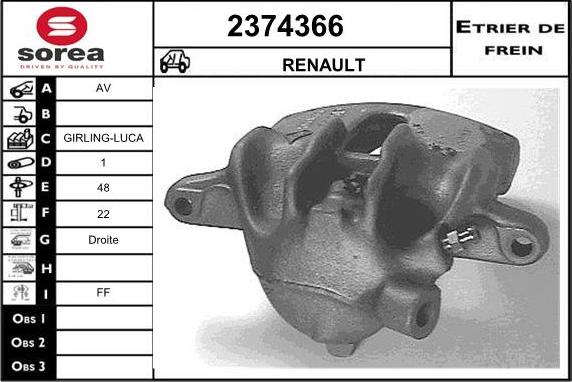 EAI 2374366 - Étrier de frein cwaw.fr