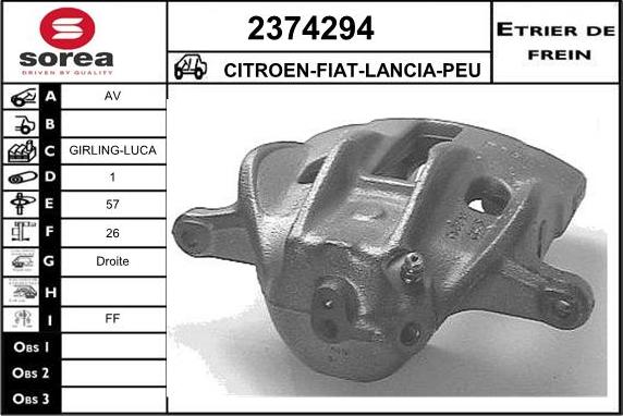 EAI 2374294 - Étrier de frein cwaw.fr