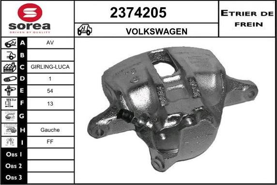 EAI 2374205 - Étrier de frein cwaw.fr