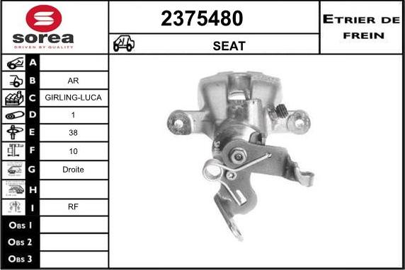 EAI 2375480 - Étrier de frein cwaw.fr