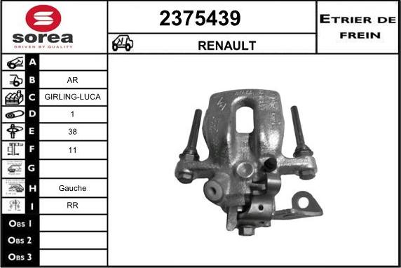 EAI 2375439 - Étrier de frein cwaw.fr