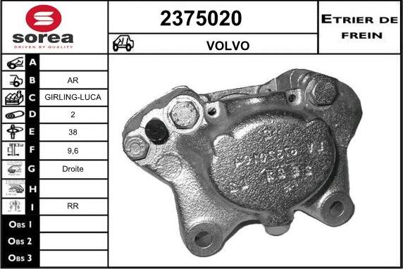 EAI 2375020 - Étrier de frein cwaw.fr