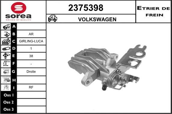 EAI 2375398 - Étrier de frein cwaw.fr