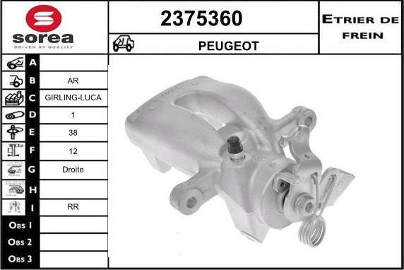 EAI 2375360 - Étrier de frein cwaw.fr