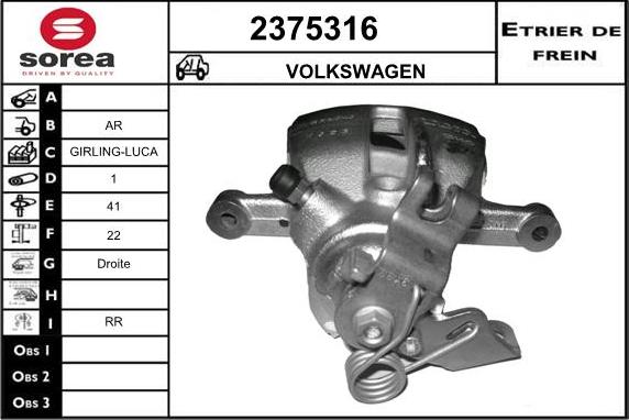 EAI 2375316 - Étrier de frein cwaw.fr