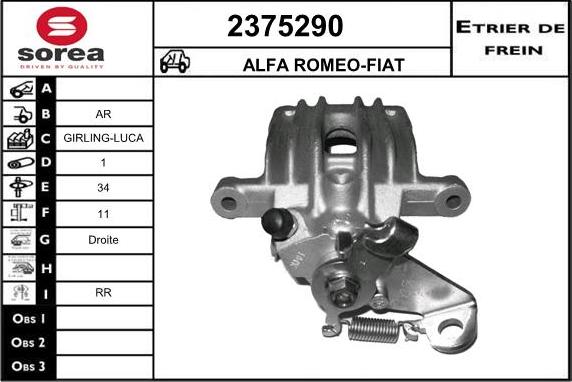 EAI 2375290 - Étrier de frein cwaw.fr