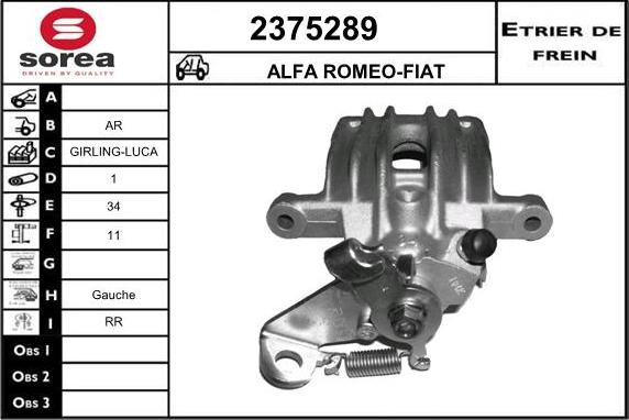 EAI 2375289 - Étrier de frein cwaw.fr