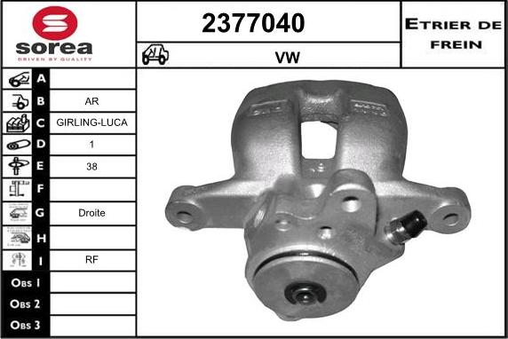 EAI 2377040 - Étrier de frein cwaw.fr