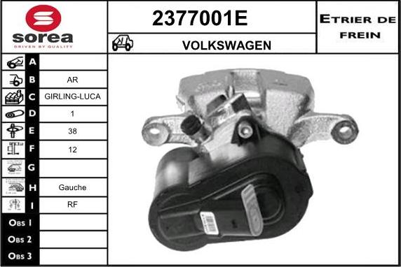 EAI 2377001E - Étrier de frein cwaw.fr