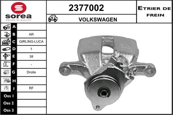 EAI 2377002 - Étrier de frein cwaw.fr