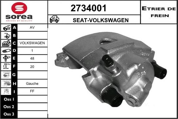 EAI 2734001 - Étrier de frein cwaw.fr