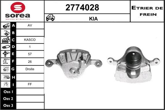 EAI 2774028 - Étrier de frein cwaw.fr