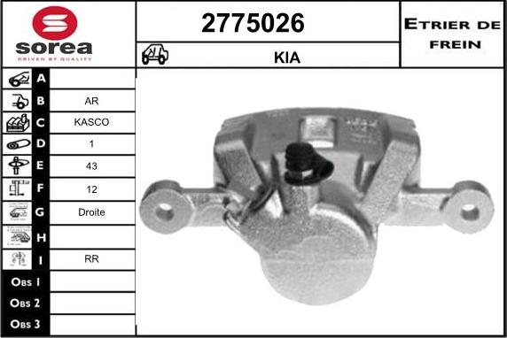 EAI 2775026 - Étrier de frein cwaw.fr