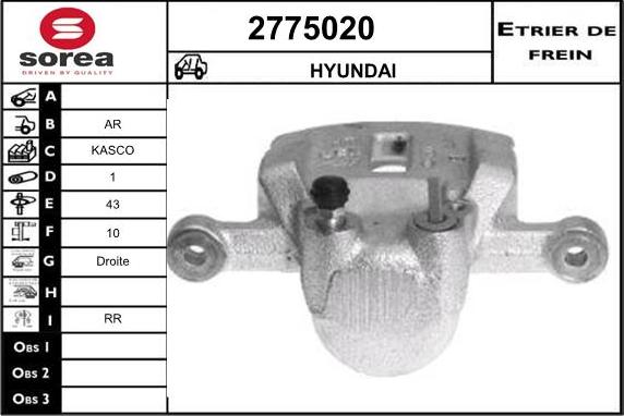 EAI 2775020 - Étrier de frein cwaw.fr