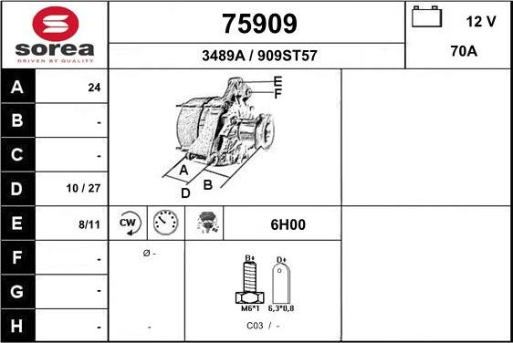 EAI 75909 - Alternateur cwaw.fr