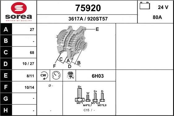 EAI 75920 - Alternateur cwaw.fr