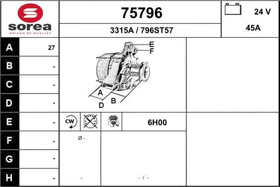 EAI 75796 - Alternateur cwaw.fr