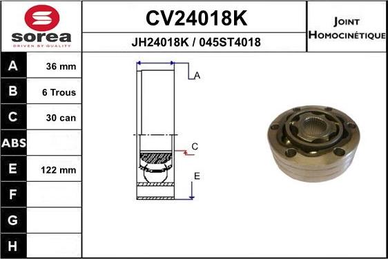 EAI CV24018K - Jeu de joints, arbre de transmission cwaw.fr