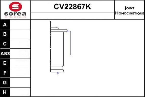 EAI CV22867K - Jeu de joints, arbre de transmission cwaw.fr