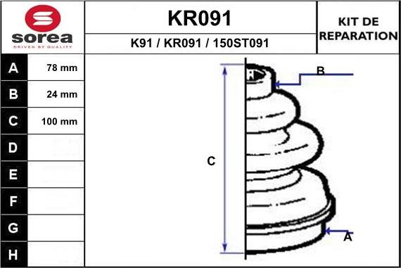 EAI KR091 - Joint-soufflet, arbre de commande cwaw.fr