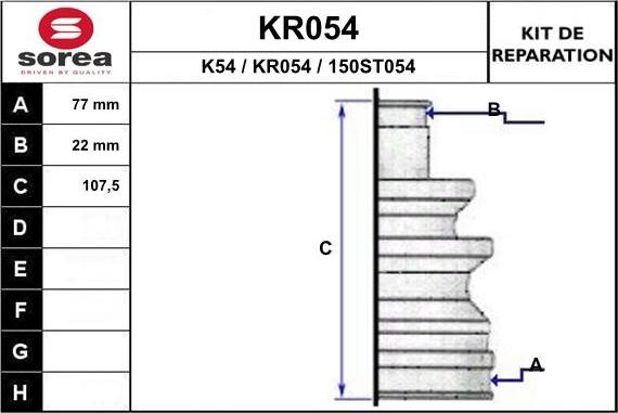 EAI KR054 - Joint-soufflet, arbre de commande cwaw.fr