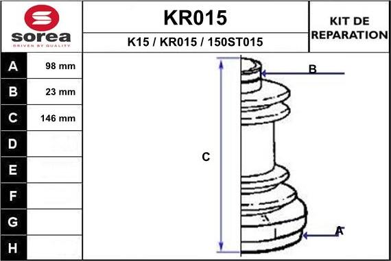 EAI KR015 - Joint-soufflet, arbre de commande cwaw.fr