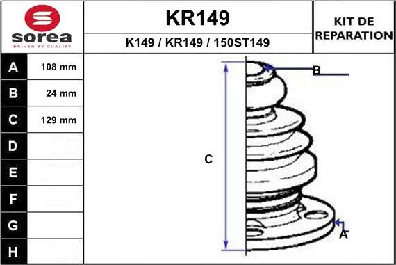 EAI KR149 - Joint-soufflet, arbre de commande cwaw.fr