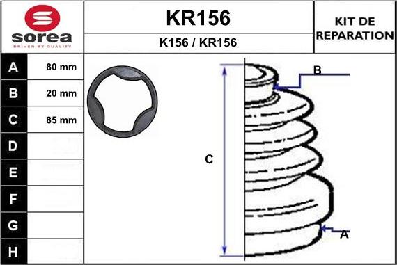 EAI KR156 - Joint-soufflet, arbre de commande cwaw.fr