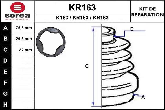 EAI KR163 - Joint-soufflet, arbre de commande cwaw.fr