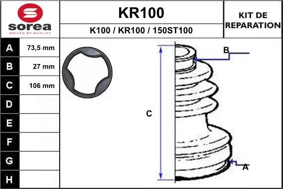 EAI KR100 - Joint-soufflet, arbre de commande cwaw.fr