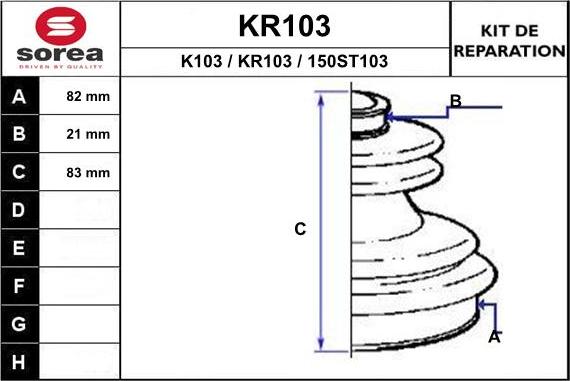 EAI KR103 - Joint-soufflet, arbre de commande cwaw.fr