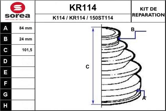 EAI KR114 - Joint-soufflet, arbre de commande cwaw.fr