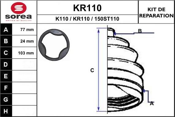 EAI KR110 - Joint-soufflet, arbre de commande cwaw.fr