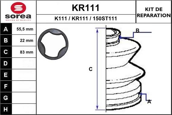 EAI KR111 - Joint-soufflet, arbre de commande cwaw.fr